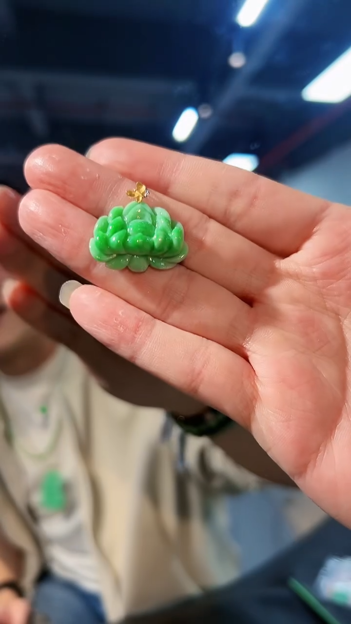 【闪购商品】翡翠颈饰18K金镶嵌缅料A货/支持复检/一件