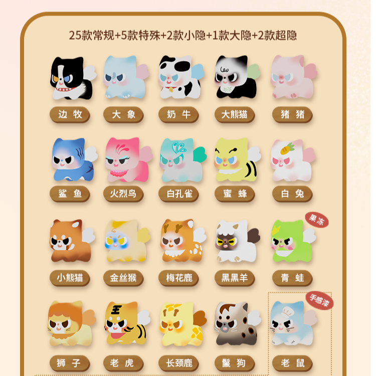 【现货】pitty萌兽出没萌粒盲袋盲盒潮玩礼物