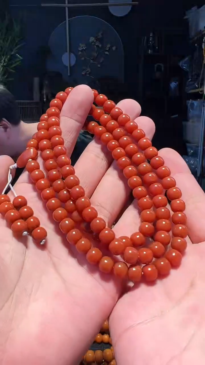 【闪购商品】南红玛瑙手串未镶嵌8+柿子黄108