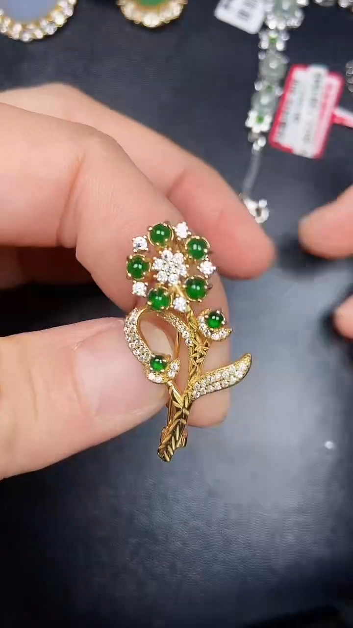 银S925镶嵌戒指翡翠1980