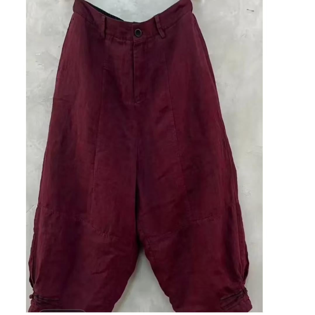 衣介分享 古蘭木 系列 舒适 百搭 半松紧腰【棉裤】3949