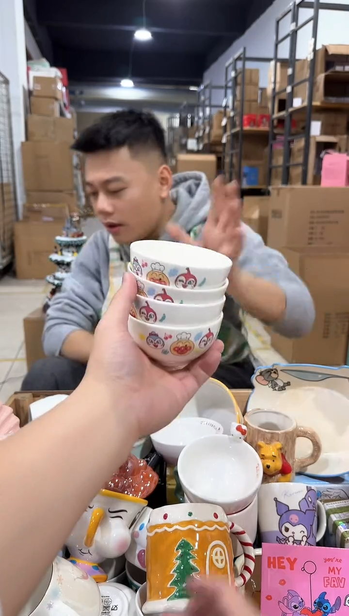 瓷片面包超人小碗4件套