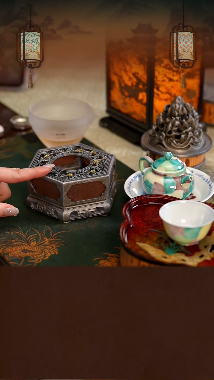 古离梅花温茶炉  