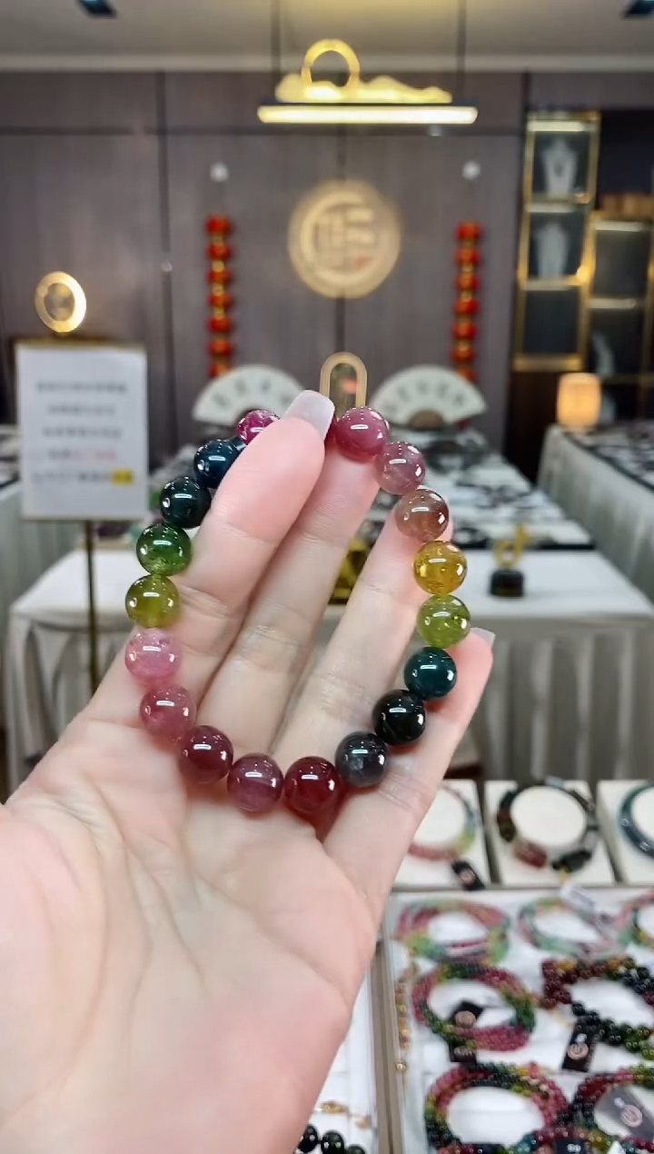 【闪购商品】碧玺单圈手串10mm+未镶嵌（多样性发一条）hon