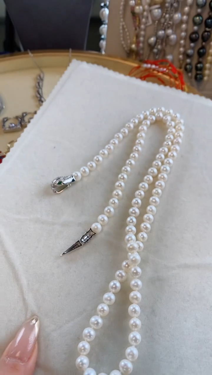 【闪购商品】淡水珍珠颈饰银S925镶嵌1