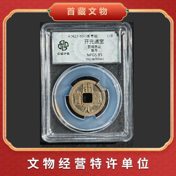 盛世开元 开元通宝 背月收藏级别 鉴定评级一物一码SY