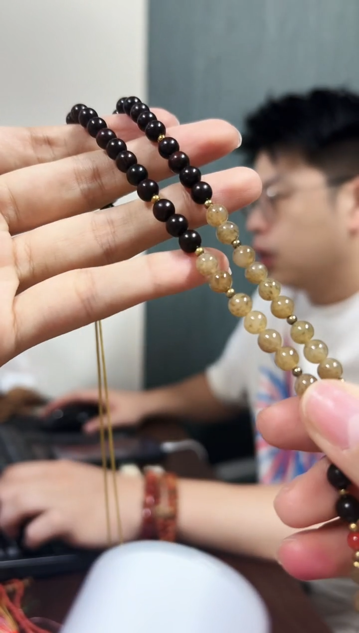 檀香紫檀（小叶紫檀）吊坠紫檀糖糖百搭链