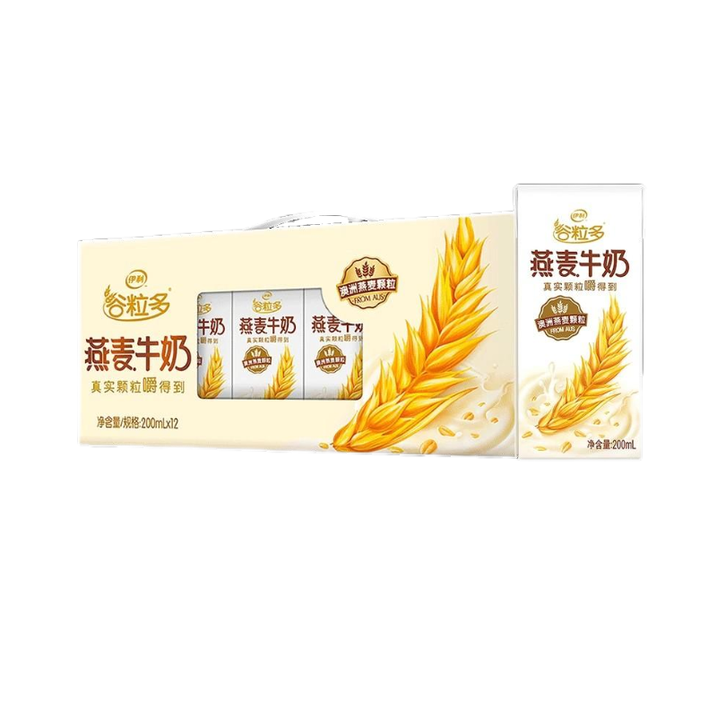 【9月】伊利谷粒多燕麦牛奶200ml*12