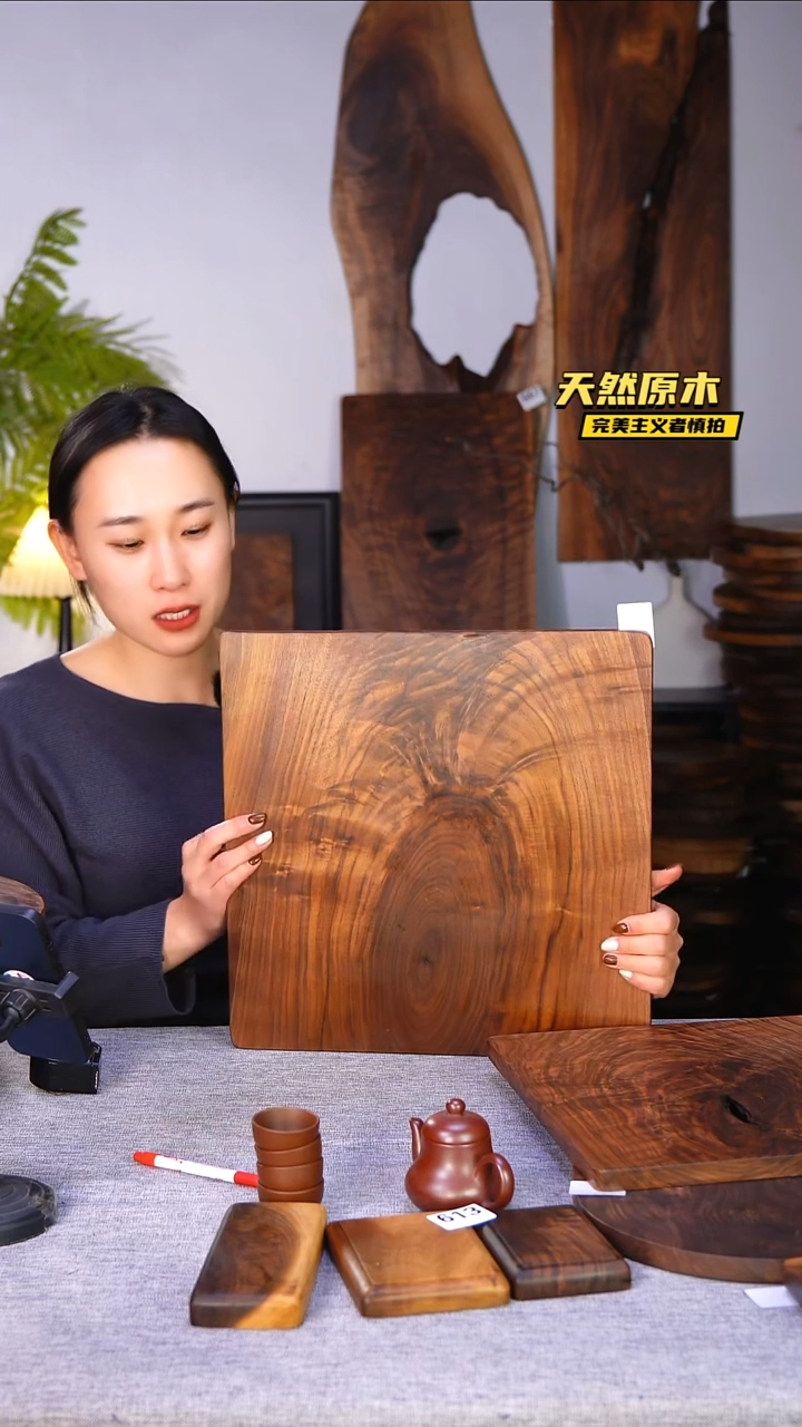 木北美黑胡桃原木.干裂疤结不属于商品质量问题完美主义者慎拍