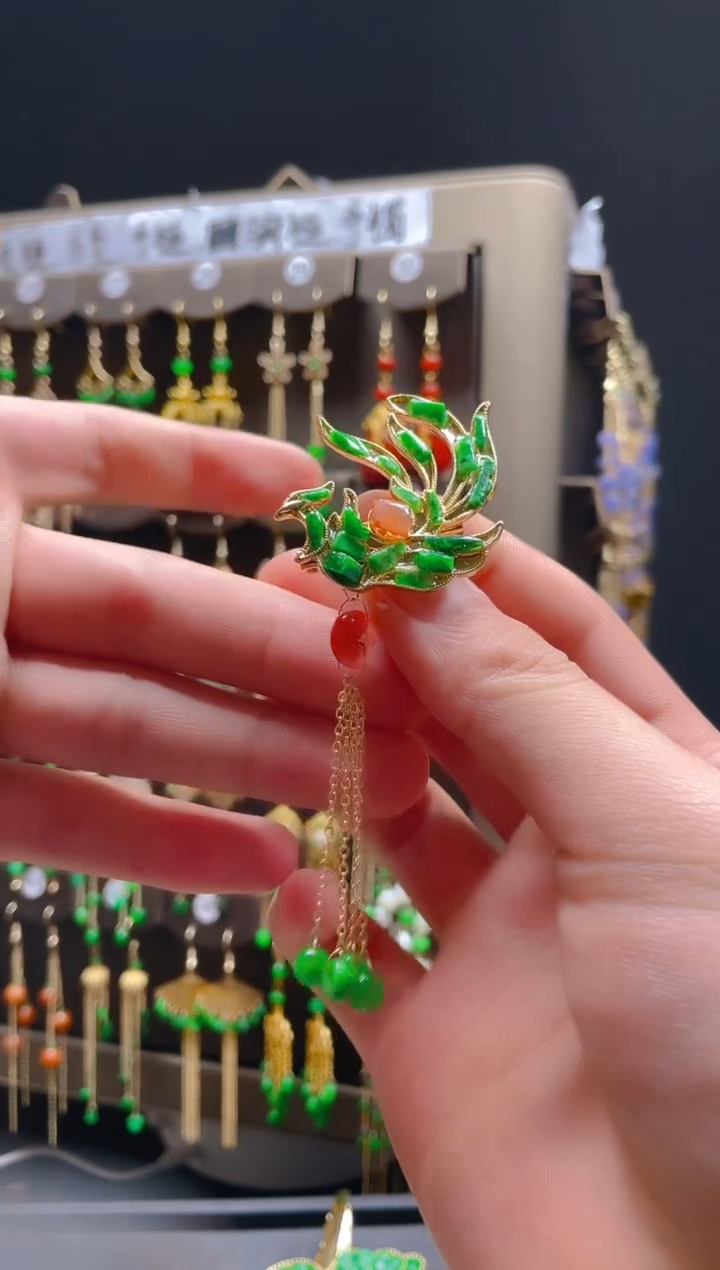 【闪购商品】翡翠合金耳饰0128翡翠饰品