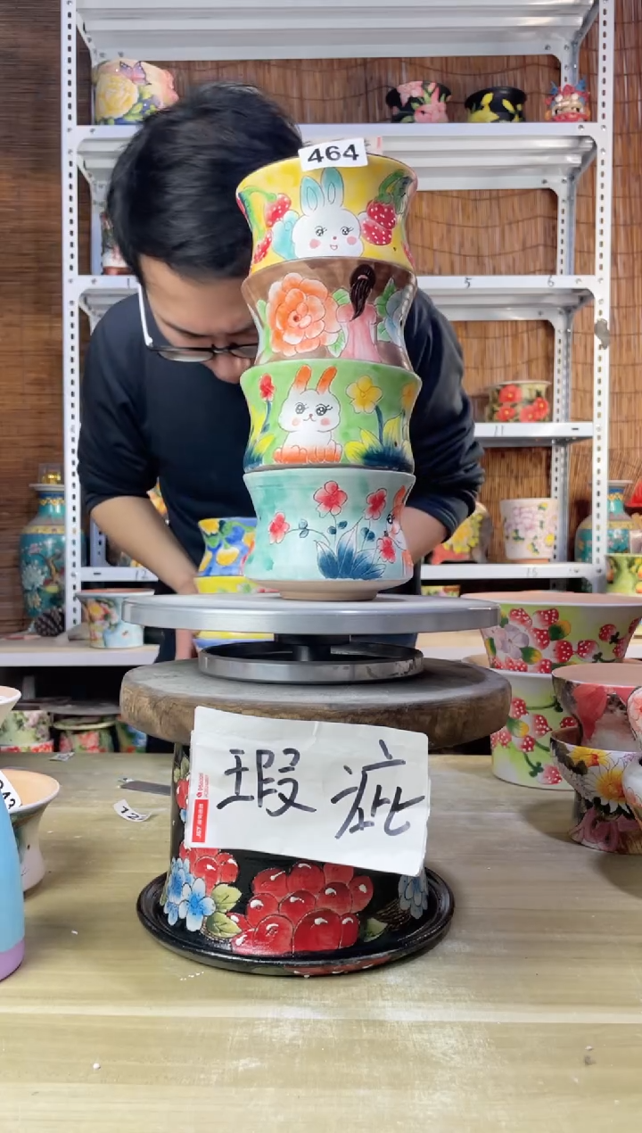 【闪购商品】摆件464陶花岛多肉陶瓷花盆罐——微瑕