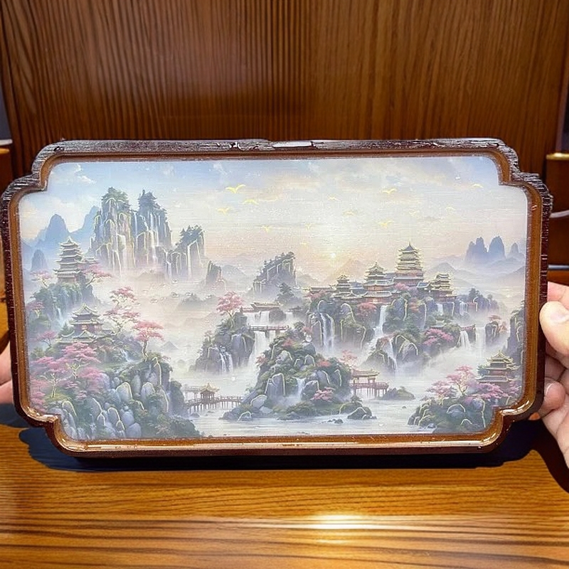 千里江山变色茶盘lm