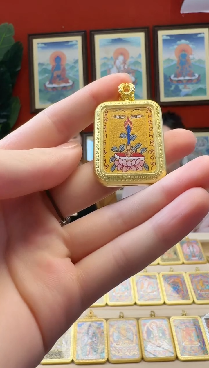 吊坠文老师-热贡纯手绘