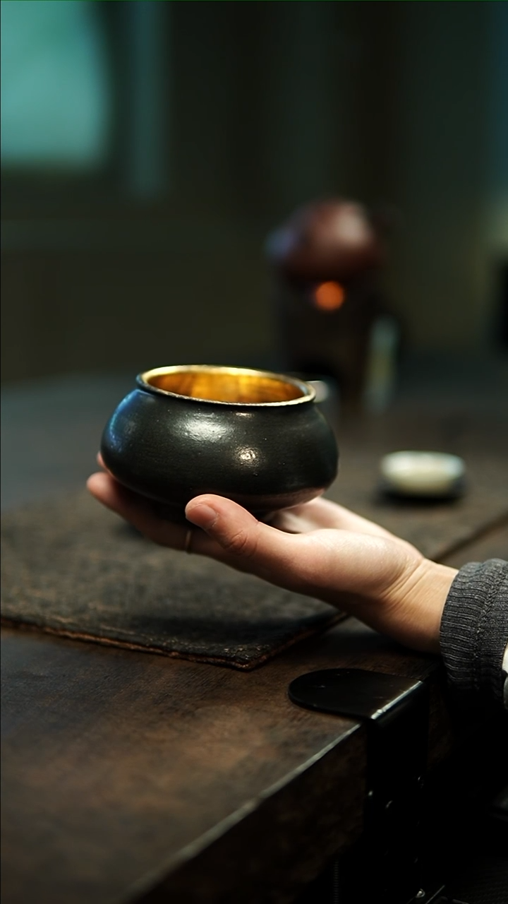 【闪购商品】松风陶泥黑金建水