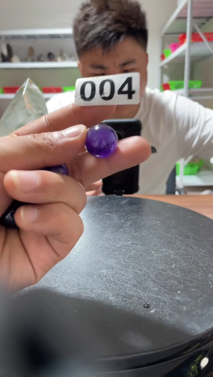 未镶嵌水晶大型摆件（非配饰）紫水晶球多样性发其一15-20M 004