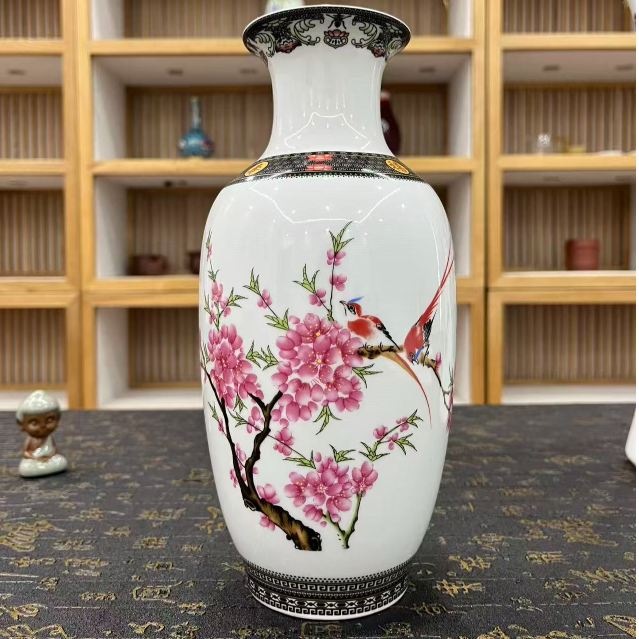 【今日福袋】景德镇赏瓶《喜上眉梢》