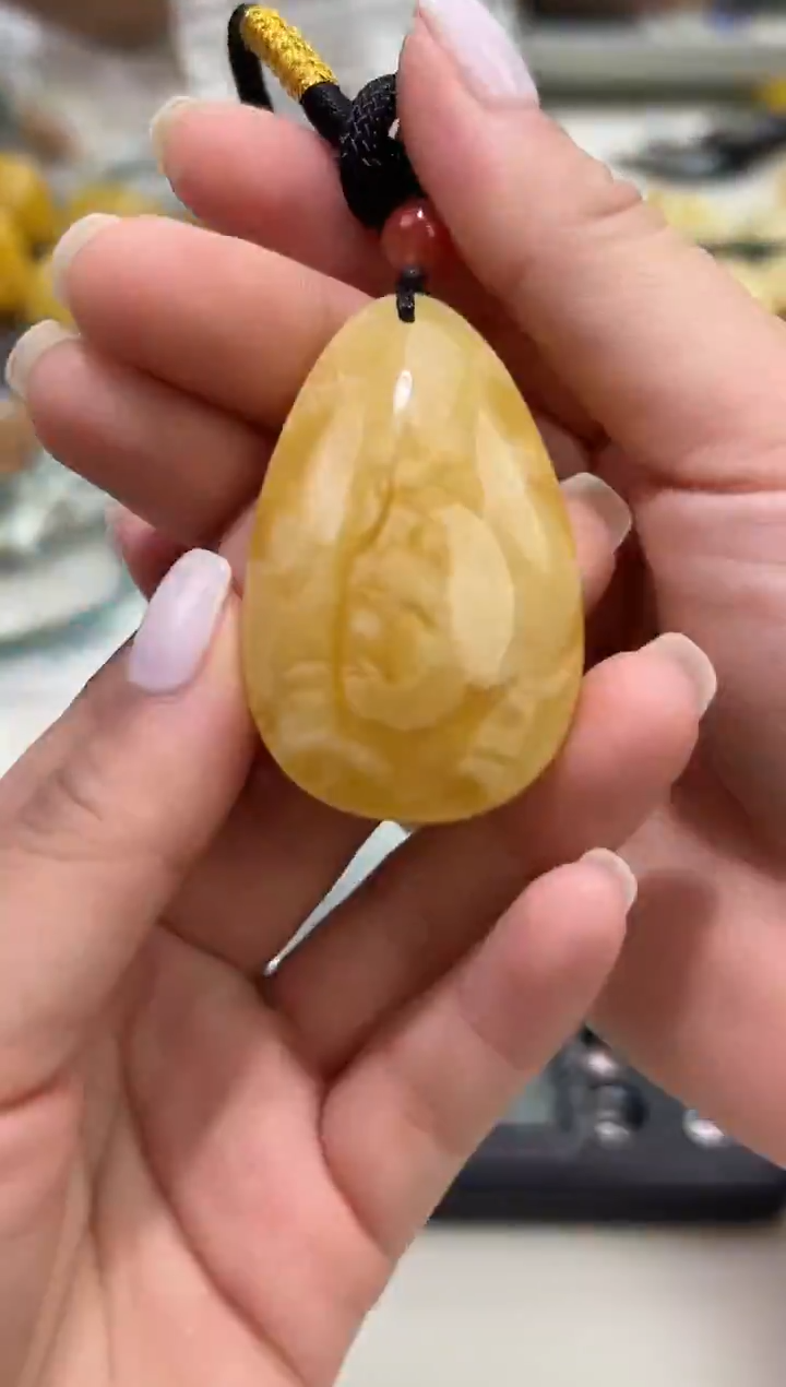 裸石琥珀未镶嵌琥珀蜜蜡吊坠