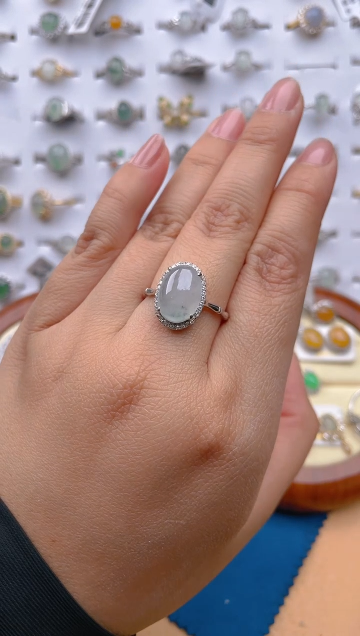 【闪购商品】翡翠戒指银S925镶嵌11111