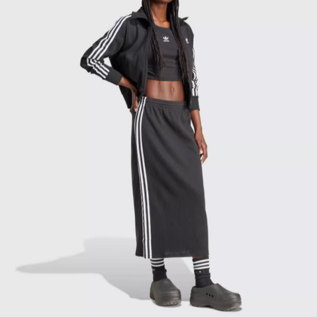 【滔搏联动】adidas阿迪达斯女子复古穿搭针织运动修身半身裙IY7279