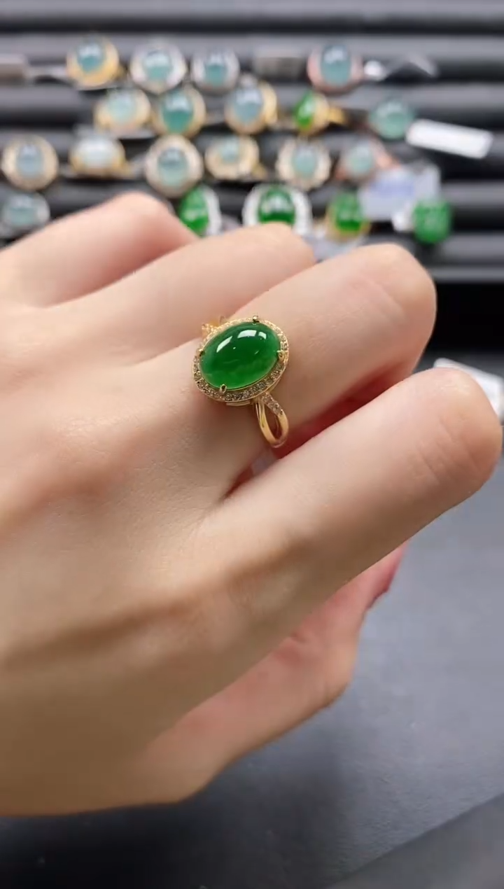 【闪购商品】翡翠戒指银S925镶嵌1111