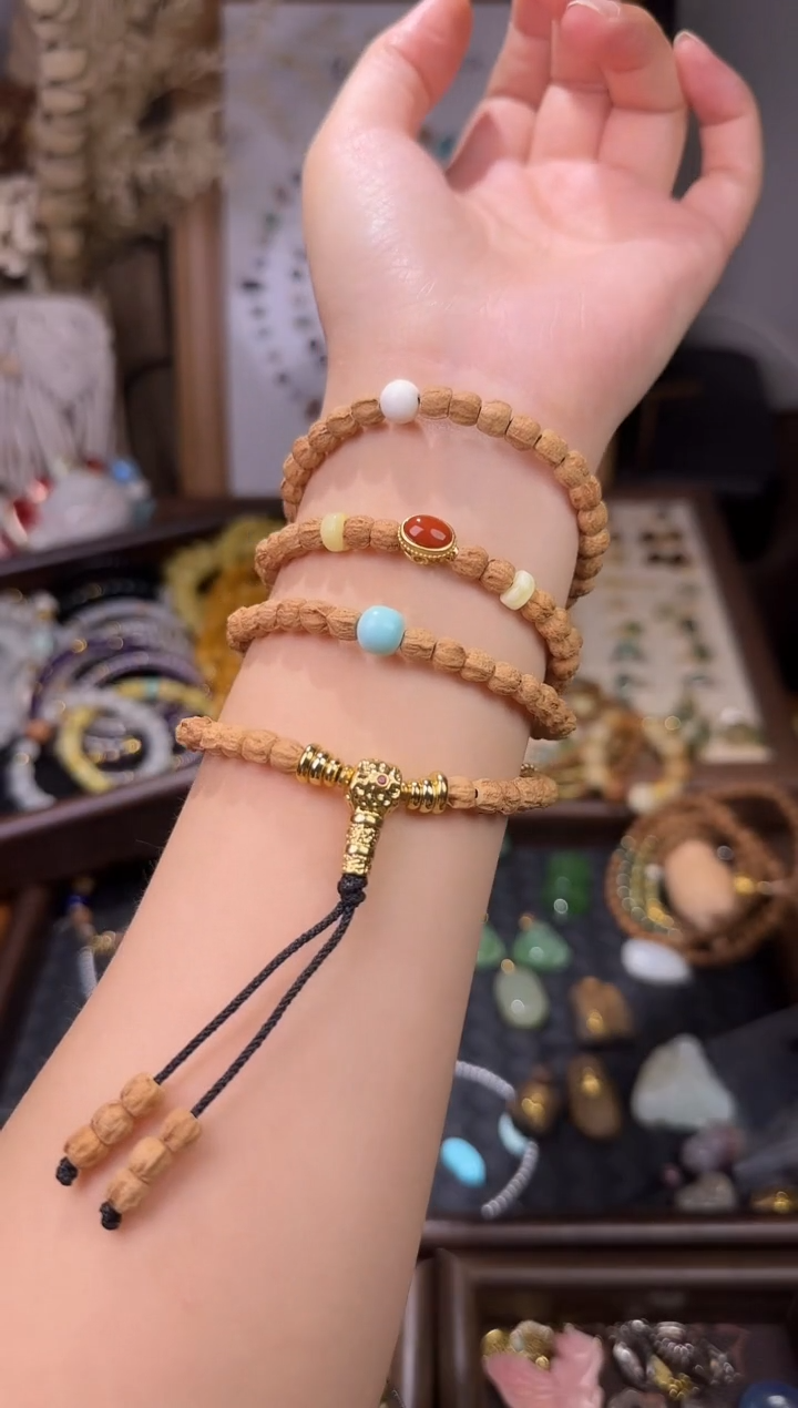 天然辰砂百香籽珠链