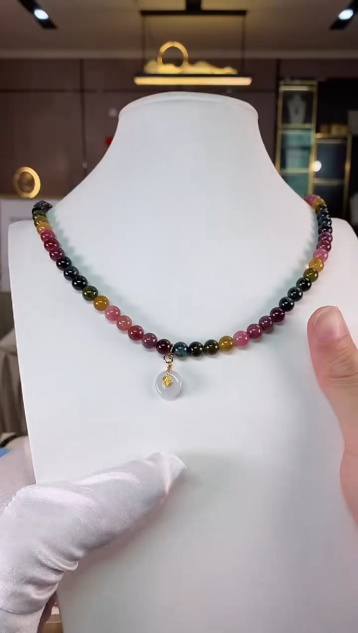 【闪购商品】碧玺三圈手串7mm+未镶嵌（多样性发一条）xion