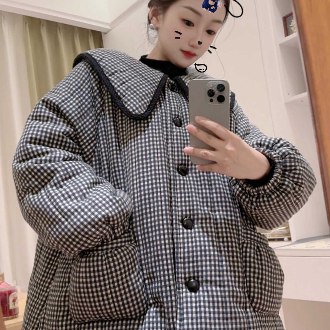 微瑕链接-冬季棉衣女生保暖夹棉加厚外套棉袄宽松加绒加厚家居服