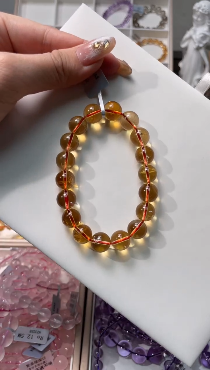 【闪购商品】黄晶手链未镶嵌11m巴西黄水晶