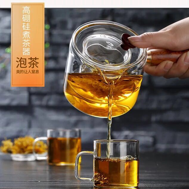 侧把耐高温玻璃壶电陶炉侧把小茶壶煮泡迷你小水壶电热炉温茶水壶