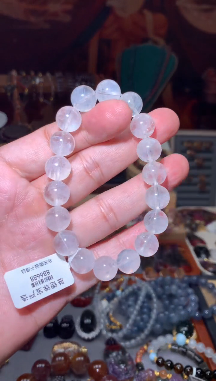 未镶嵌珠宝半成品水晶蓝针11mm