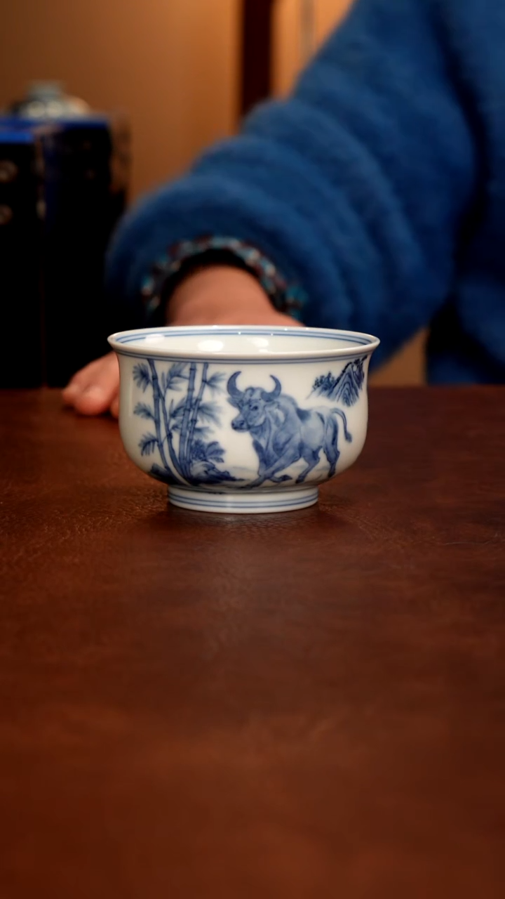 摆件陶星**原景德镇瓷器，青花瓷手绘茶具~