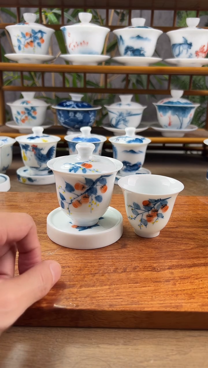 【闪购商品】微瑕柿子美人备+小盖置+主人杯60cc