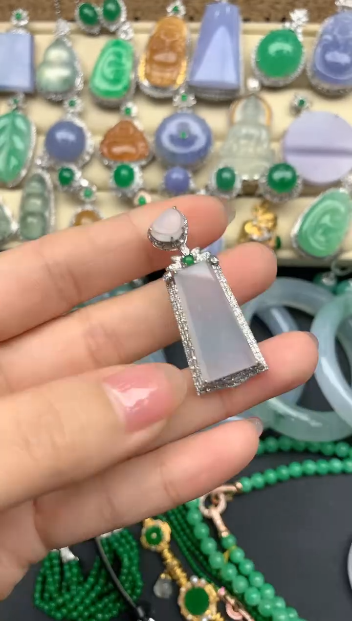 【闪购商品】翡翠颈饰18K金镶嵌435--中国好珍宝