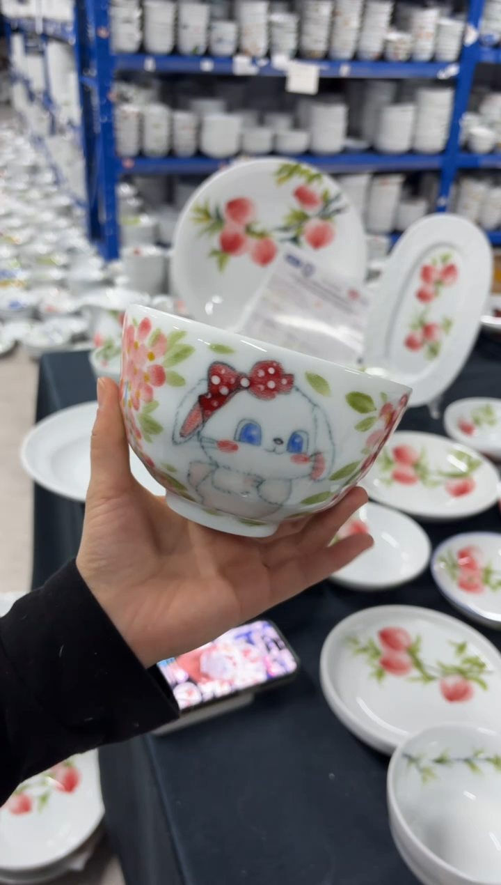景德镇手绘釉中彩（食品级）墩墩碗