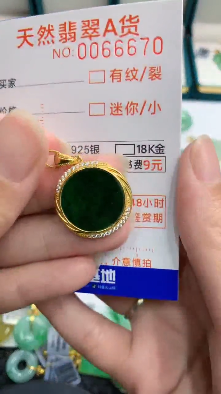 【闪购商品】翡翠颈饰银S925镶嵌            8
