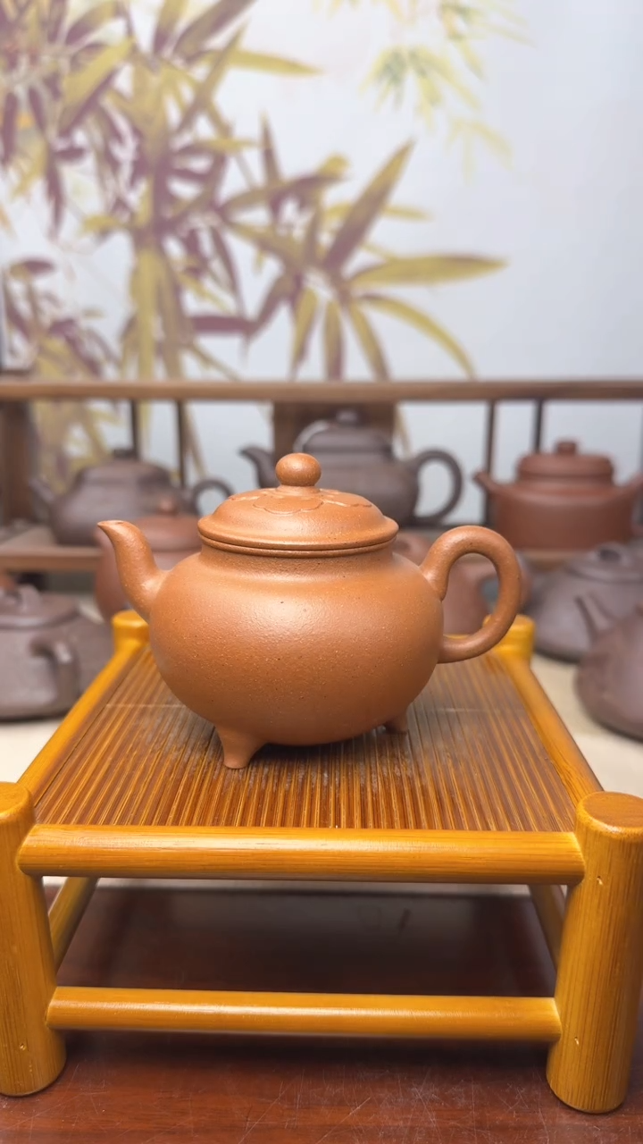【闪购商品】紫砂茶壶微瑕红泥大彬如意 线片开口