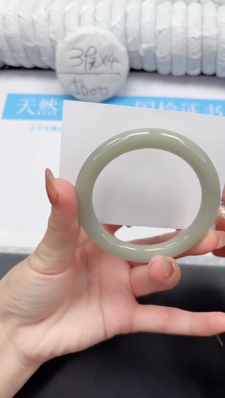 未镶嵌手镯石英质玉40-56.3DY