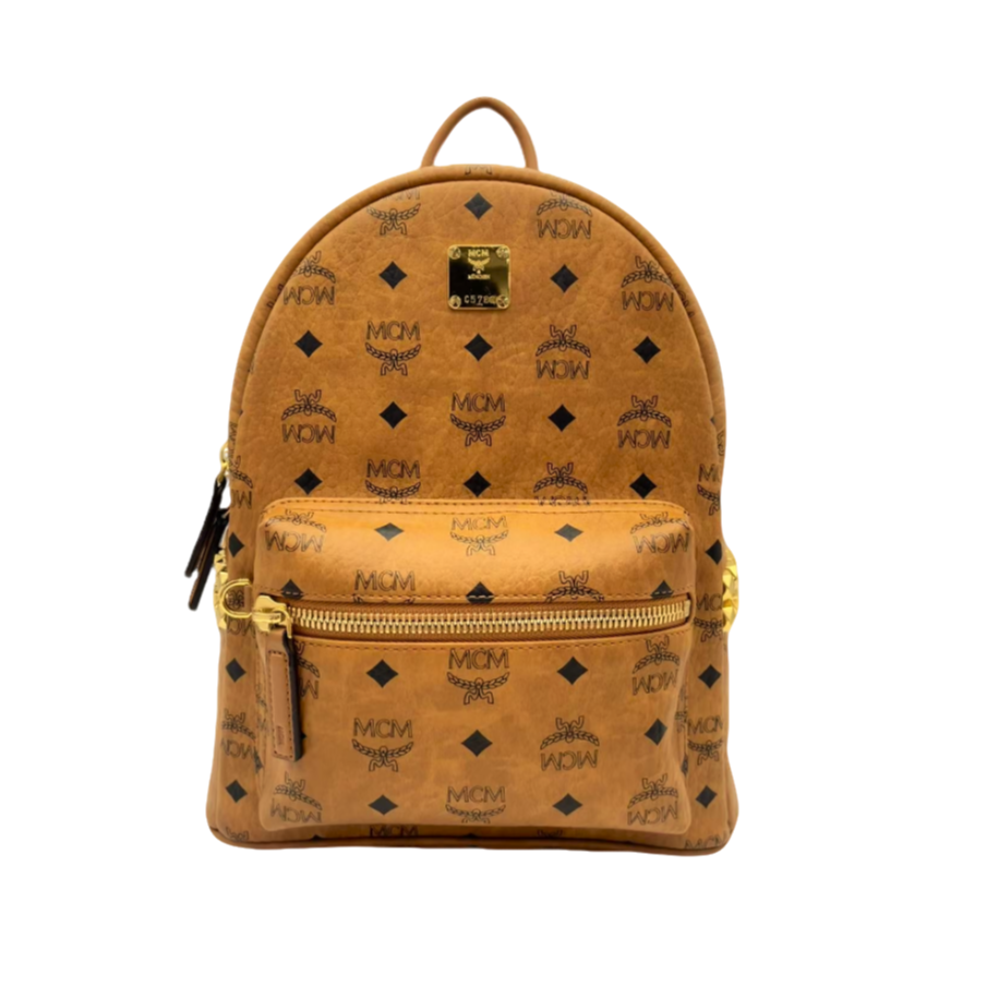 未使用 MCM 新款双肩包小号干邑色/通用链接