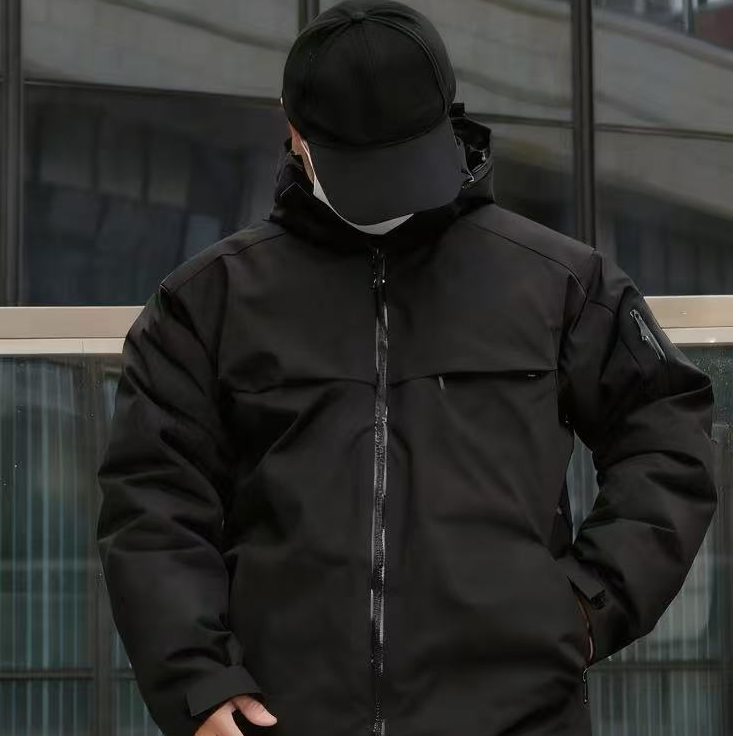 2025年AR极寒系列90白鹅绒高端户外连帽防风防雪羽绒服清