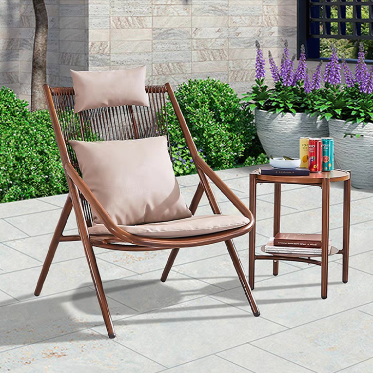 阳台休闲椅子简约客厅小户型沙发椅单人藤编北欧躺椅懒人藤椅