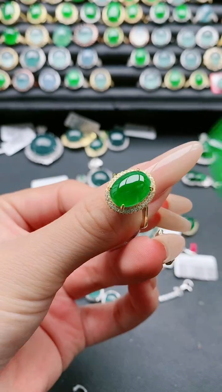 【闪购商品】翡翠戒指银S925镶嵌1111111