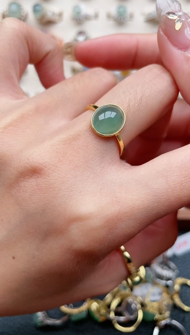 【闪购商品】翡翠戒指银S925镶嵌1111