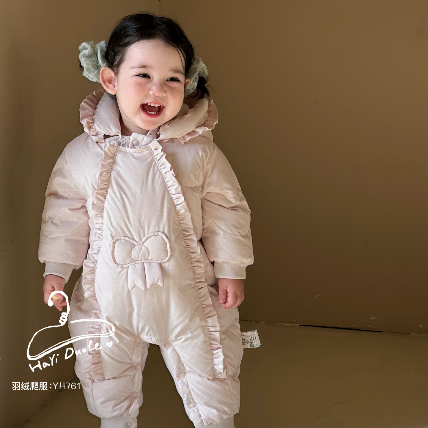 【仙】茉茉里2025冬季新款男宝女宝连体衣可爱卡通羽绒哈衣