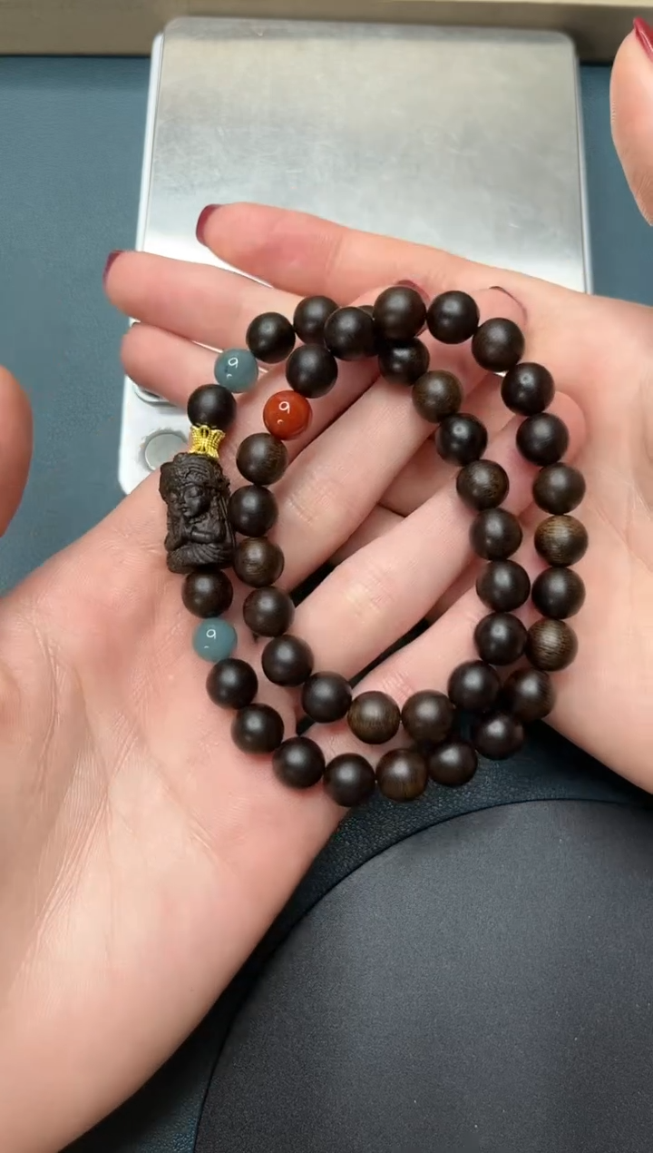 【闪购商品】沉香手串越南芽庄白棋楠沉水级高油老料8mm双圈