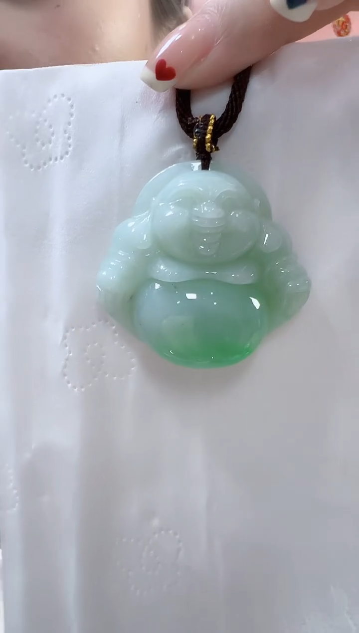 【闪购商品】翡翠颈饰未镶嵌孤品佛公高36宽40厚12