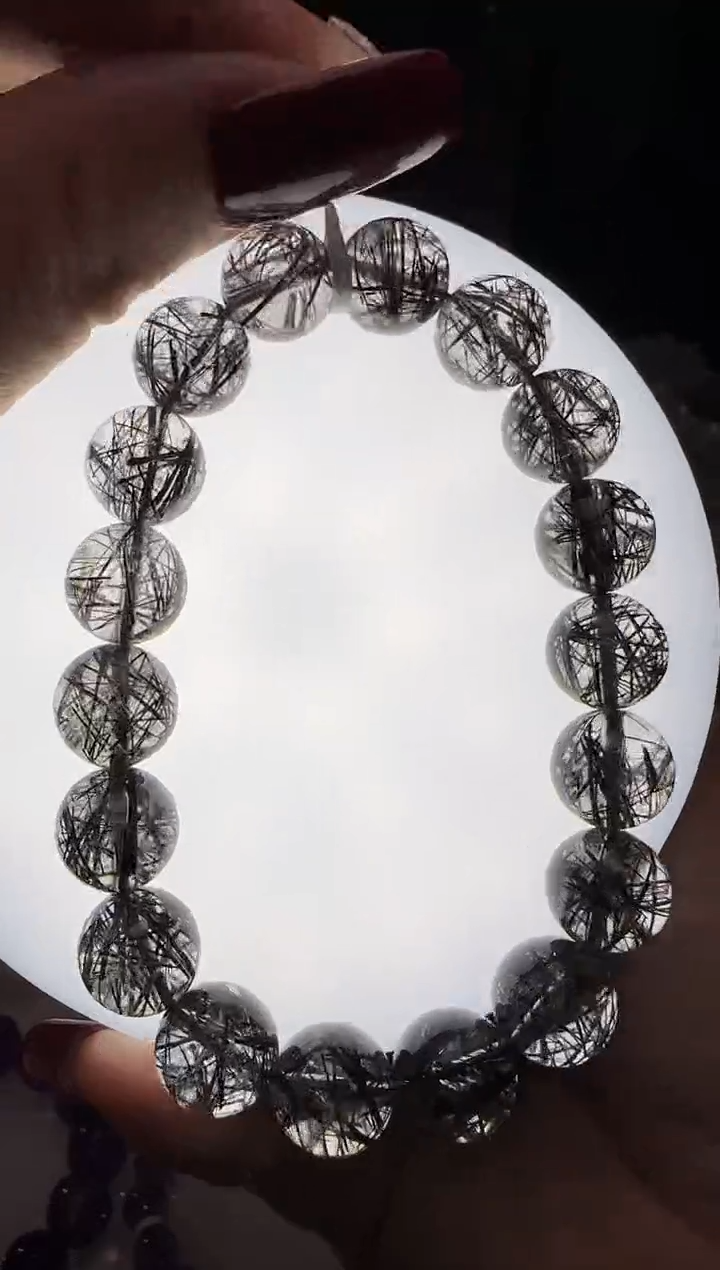 【闪购商品】水晶手串未镶嵌黑发晶手串11m+ JP37636