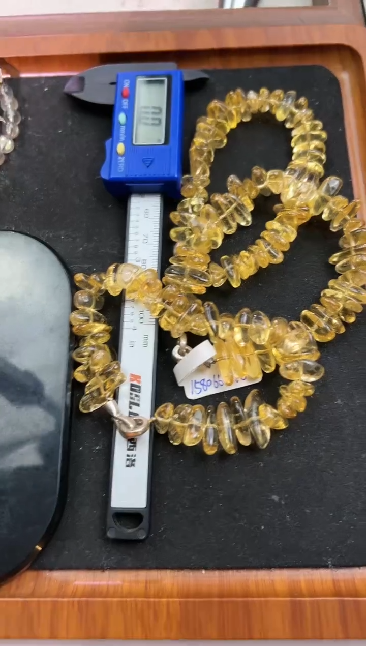黄晶手链未镶嵌黄水随形（多样性发一）
