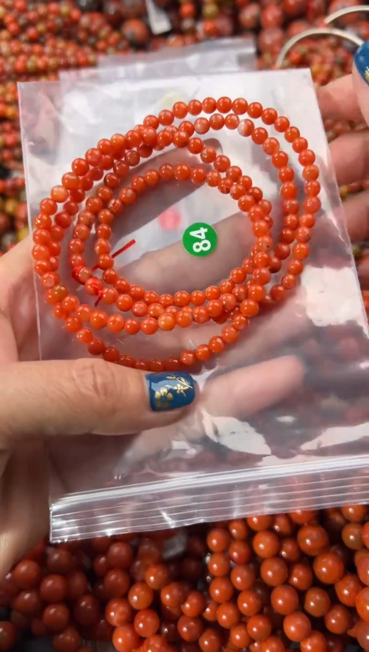 未镶嵌手串南红玛瑙4+