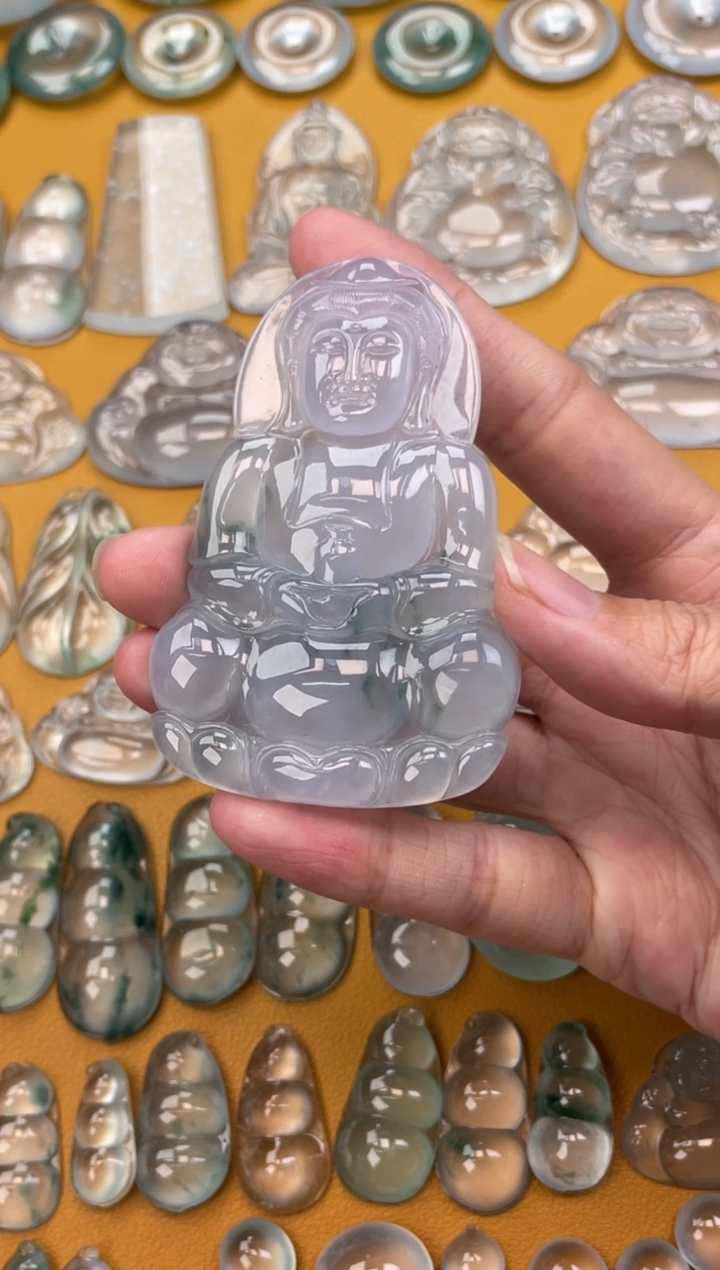 翡翠未镶嵌吊坠(不含链)观音70 46 6