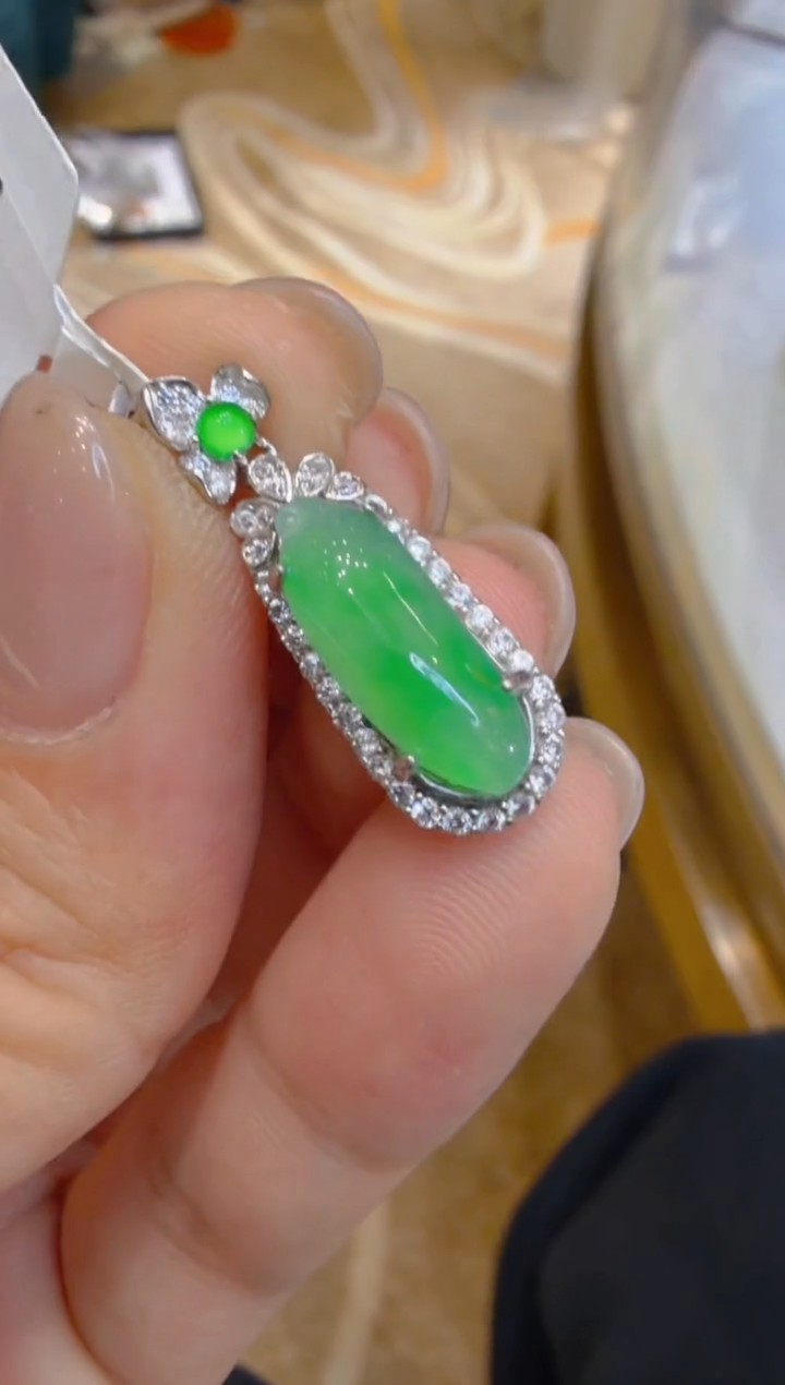 吊坠(不含链)银S925镶嵌翡翠多样性团购发一件